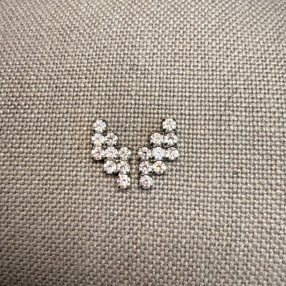 Elegant Silver Crystal Earrings
